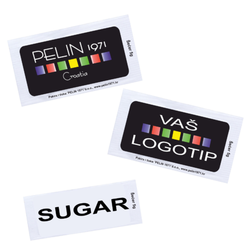 ugostiteljski bijeli šećer s logom,pakiranje šećera,reklamni šećer,promotivni šećer