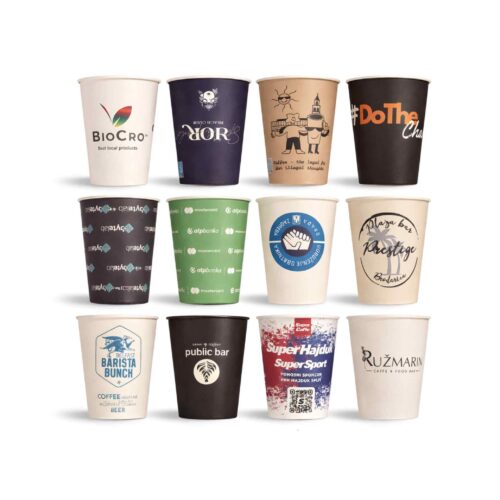 papirnate čaše s tiskom,tisak na papirnate čaše za kavu za van,print logotipa , cijena